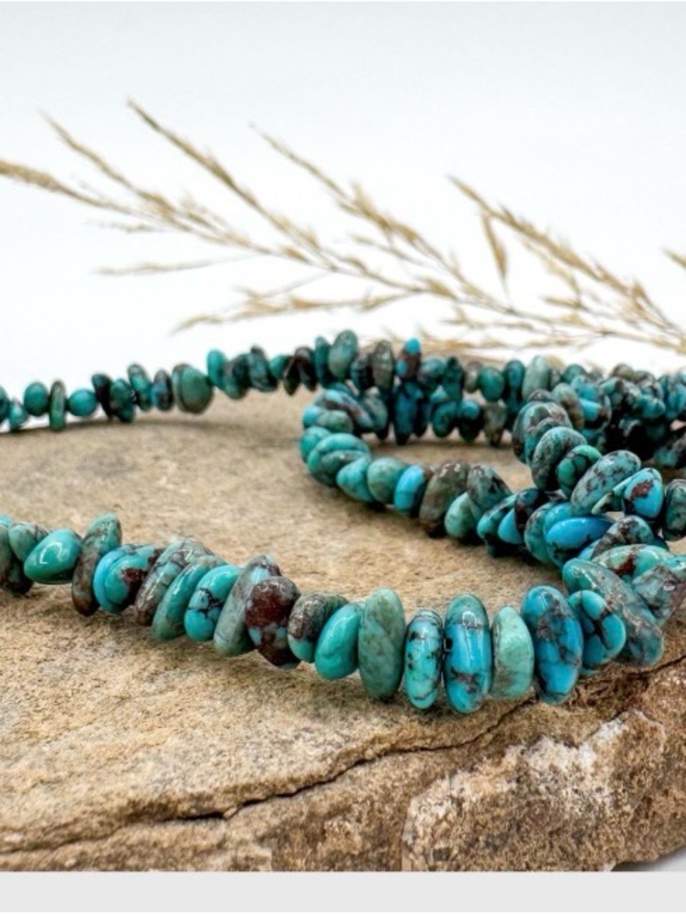 Native American Beaded Turquoise Necklace, 17 Inches, NEW. - Picture 3 of 4